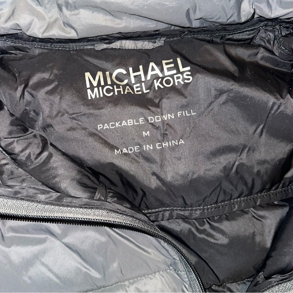 Michael Kors Gray Packable Down Fill Jacket - Picture 2 of 5